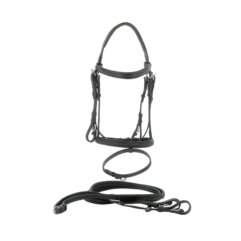 Privilege Equitation - Bridon Biarritz avec rênes noir