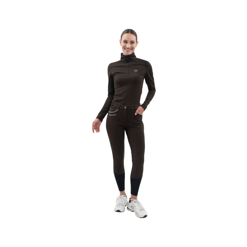 Harcour - Pantalon d'équitation femme Jaltika cacao