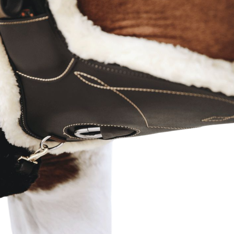 Kentucky Horsewear - Sangle bavette courte mouton marron | - Ohlala