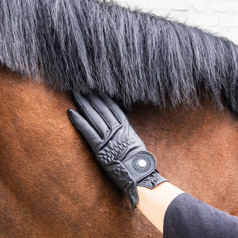 Kentucky Horsewear - Gants d'équitation Glitter noir/ noir | - Ohlala