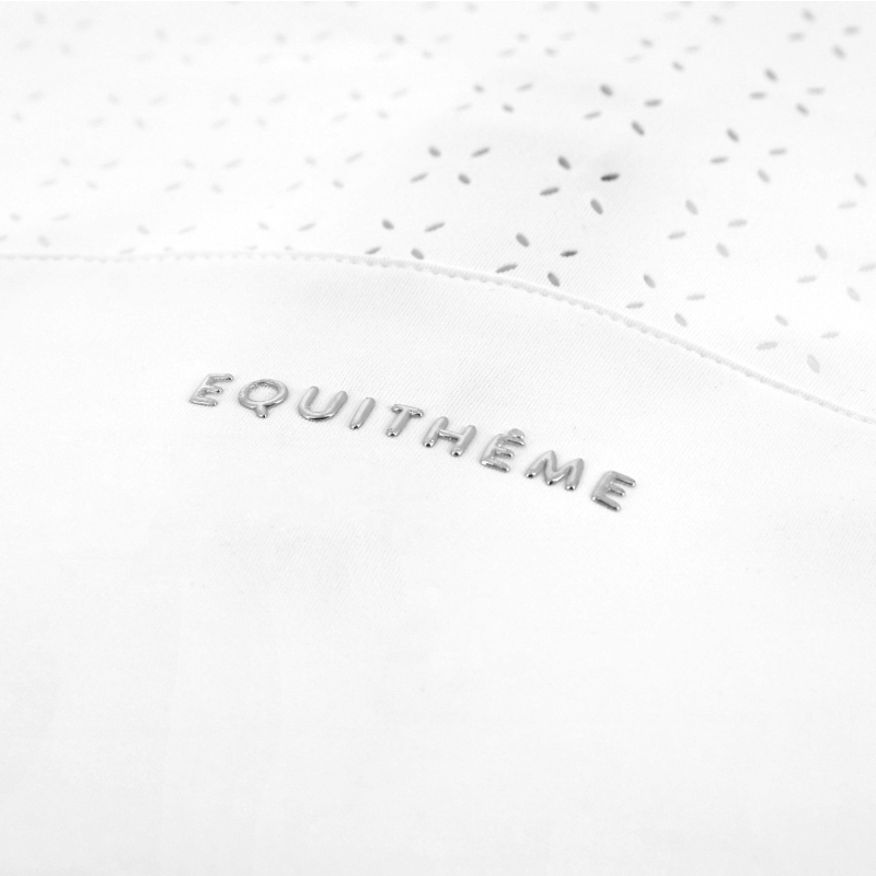Equithème - Polo de concours sans manches femme Judith blanc