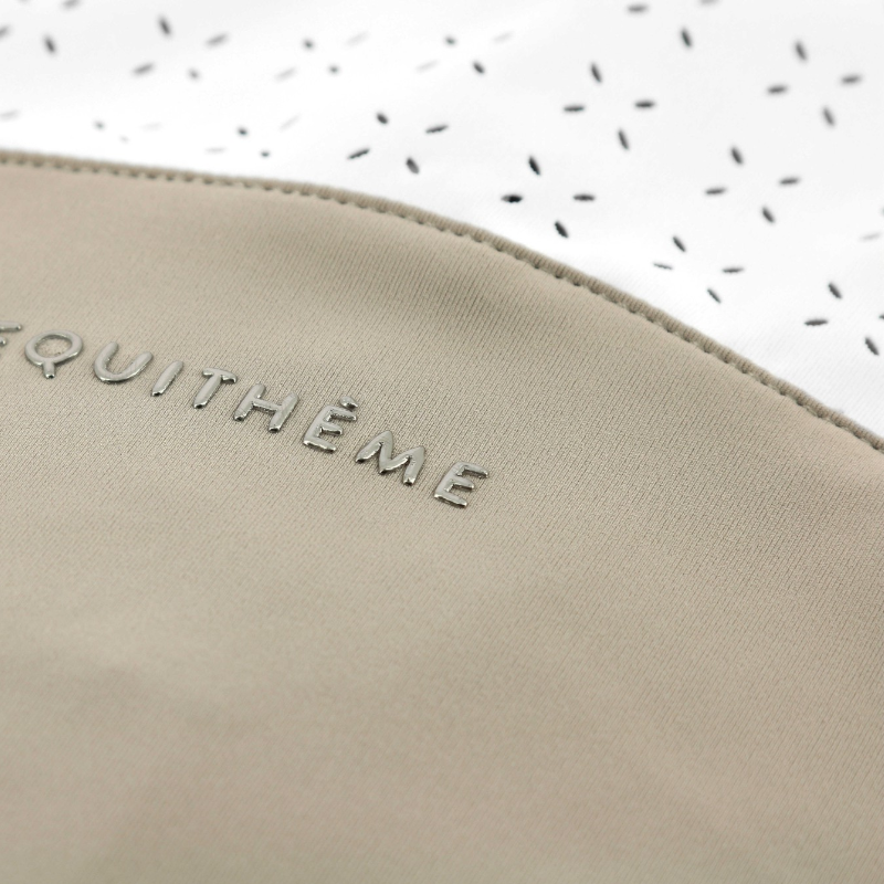 Equithème - Polo de concours sans manches femme Judith taupe