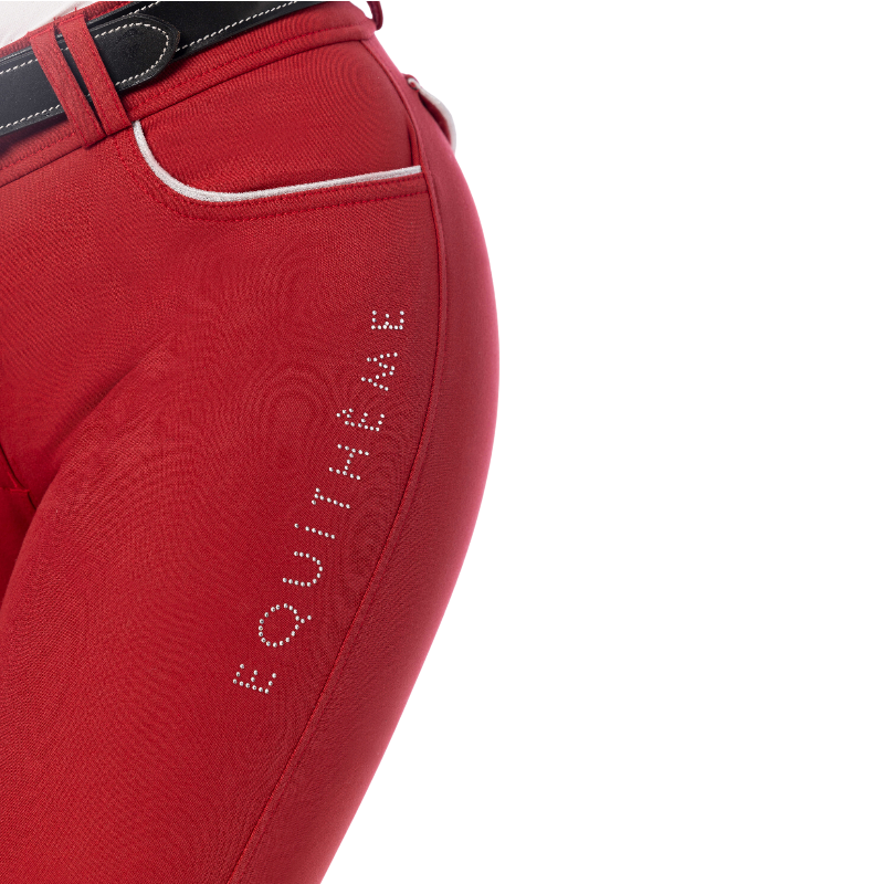 Equithème - Pantalon d'équitation femme Belinda rouge | - Ohlala