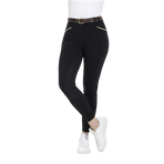 Equithème - Pantalon d'équitation femme full grip Gizel noir | - Ohlala