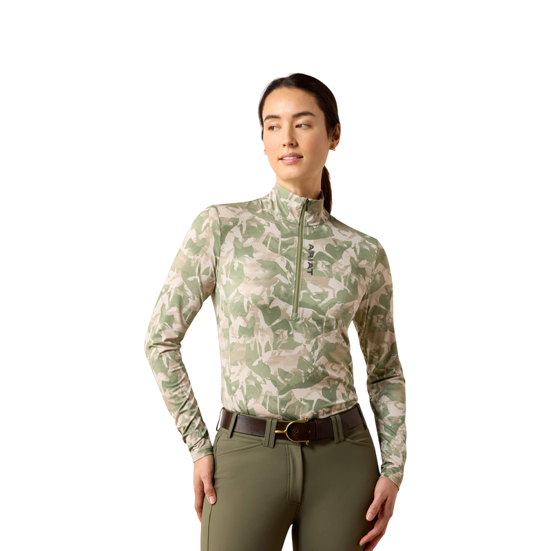 Ariat - Baselayer manches longues femme LunaVeil olive coincide print