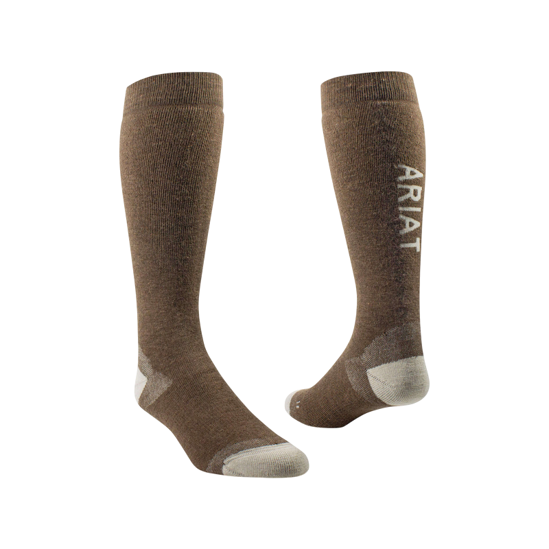 Ariat - Chaussettes d'équitation unisexe Country Performance Merino earth