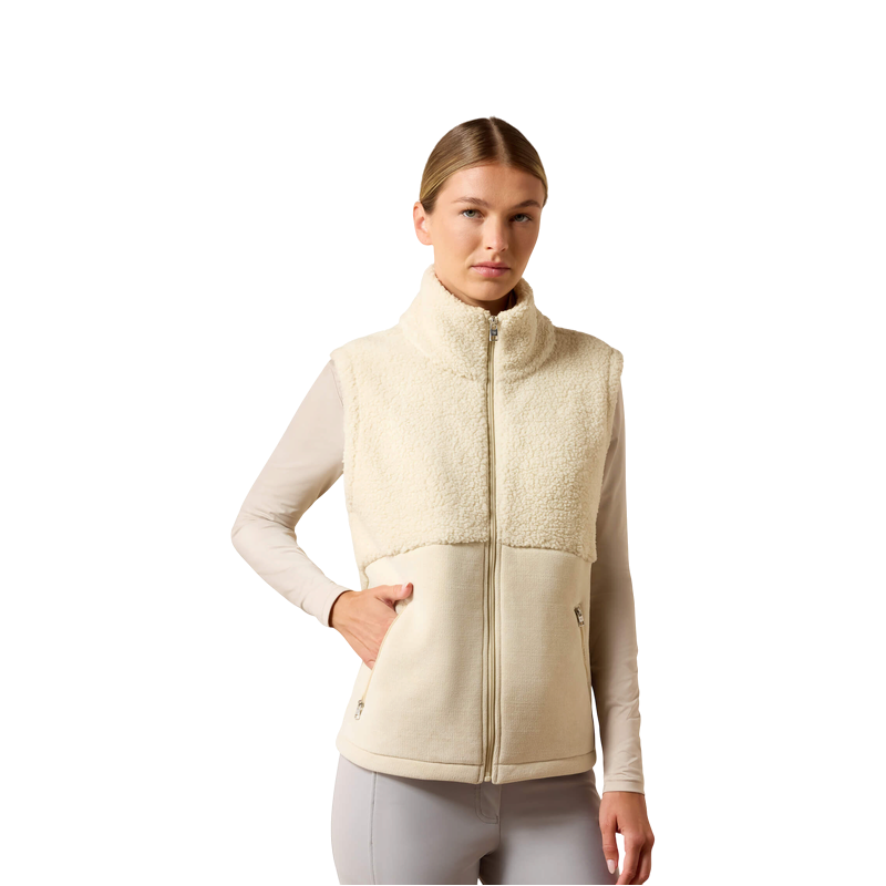 Ariat - Doudoune sans manches polaire femme Laviolette almond milk
