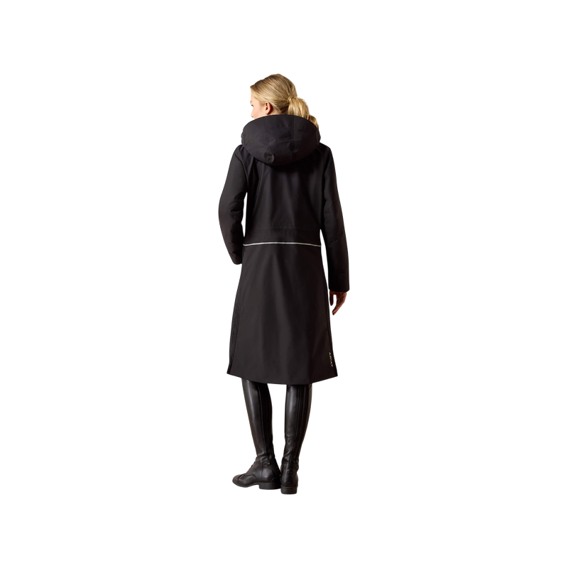 Ariat - Manteau d'équitation imperméable femme Long Rider noir