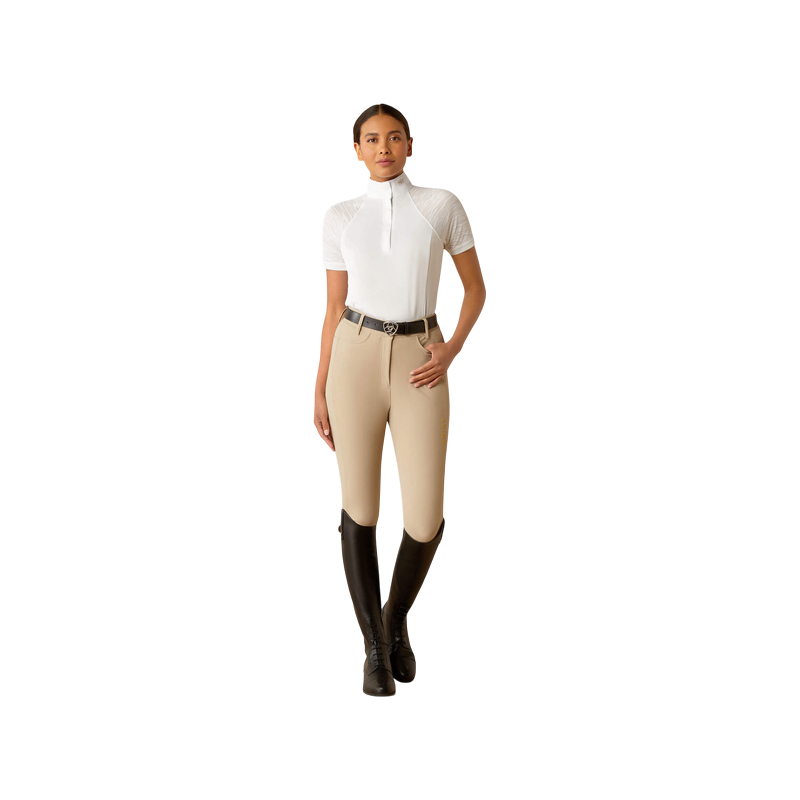 Ariat - Polo de concours manches courtes femme Aptos Vent 2.0 blanc