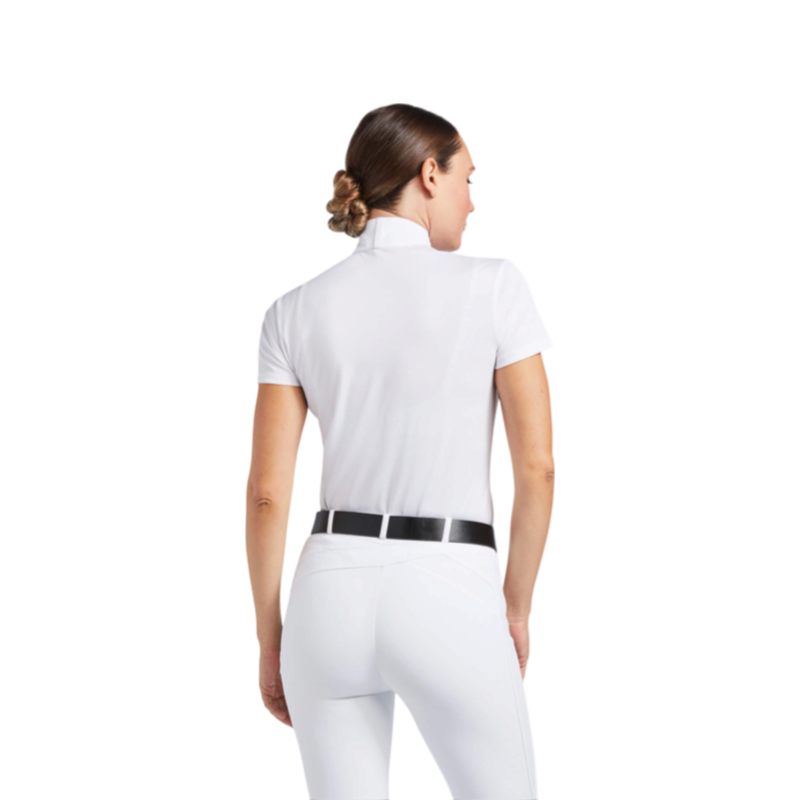 Ariat - Polo de concours manches courtes femme Aptos blanc