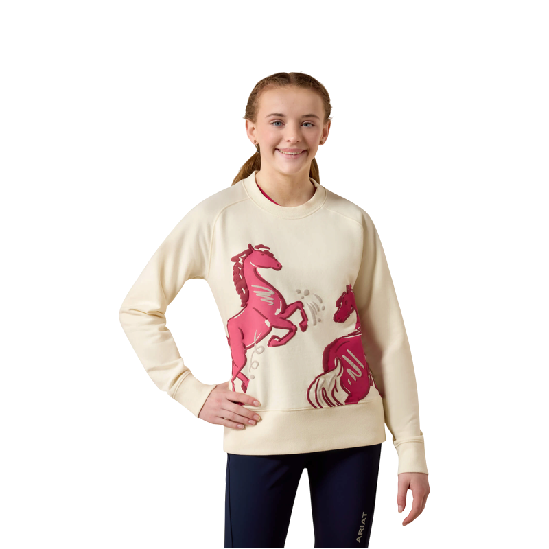 Ariat - Sweat-shirt enfant Martine antique white let's play