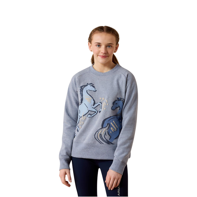 Ariat - Sweat-shirt enfant Martine blue grey let's play