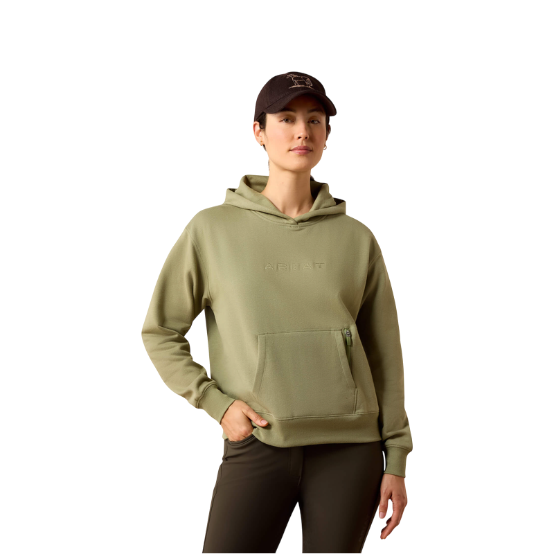 Ariat - Sweat à capuche femme Martine oil green
