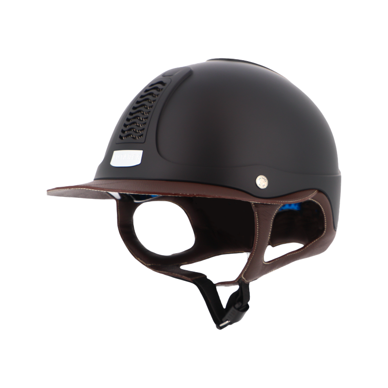 Antarès Sellier - Casque d'équitation Précision Galaxy noir chrome visière Eclipse marron | - Ohlala