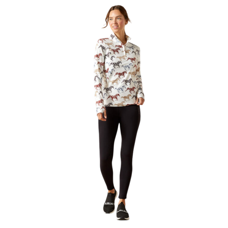 Ariat - Dames baselayer lange mouwen Lowell painted ponies print | - Ohlala