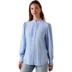Ariat - Blouse à manches longues femme Cricklade pacific blue stripe | - Ohlala