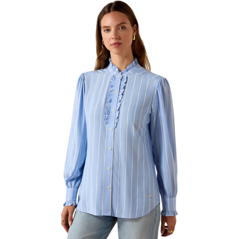 Ariat - Dames blouse met lange mouwen Cricklade pacific blue stripe | - Ohlala