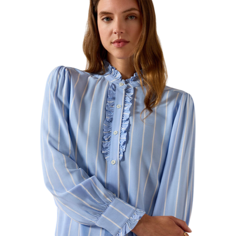 Ariat - Dames blouse met lange mouwen Cricklade pacific blue stripe | - Ohlala