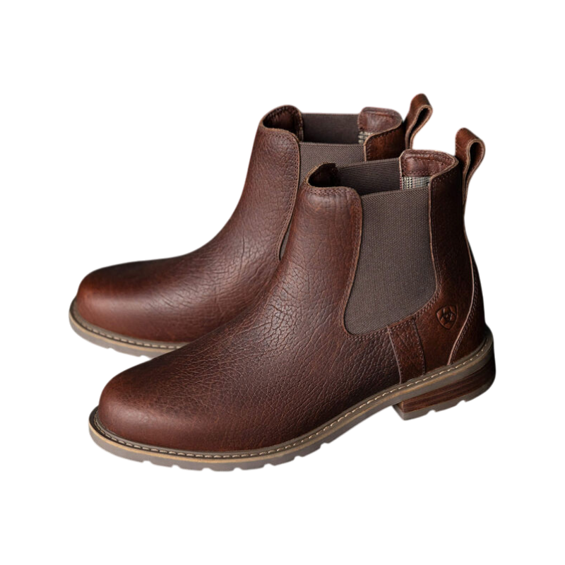 Ariat - Heren leren enkellaarsjes Wexford cognac bison | - Ohlala