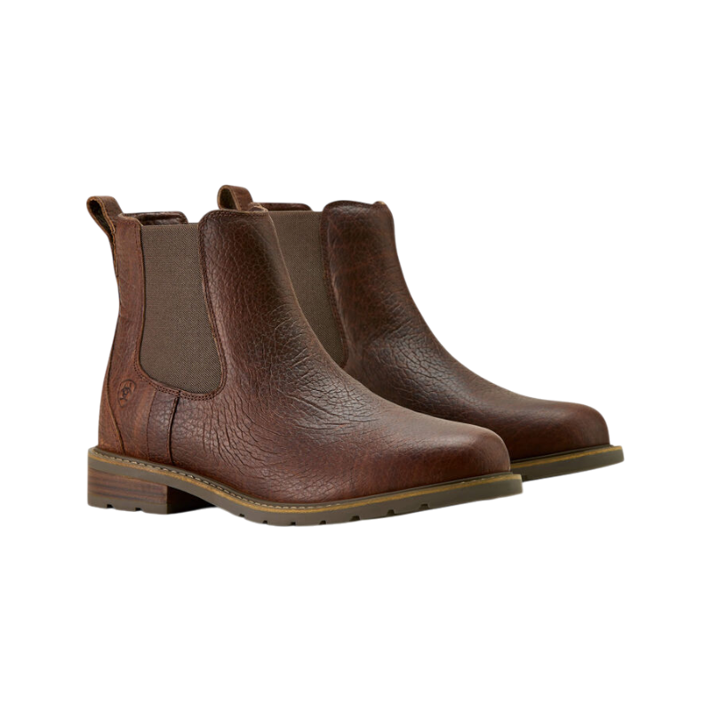 Ariat - Heren leren enkellaarsjes Wexford cognac bison | - Ohlala
