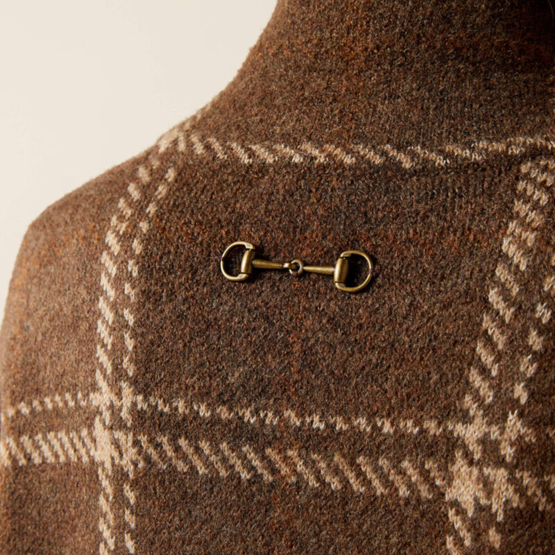 Ariat - Dames lange cardigan Ballston sorrel horse plaid | - Ohlala