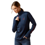 Ariat - Dames pullover met ritskraag Team EQ marine | - Ohlala
