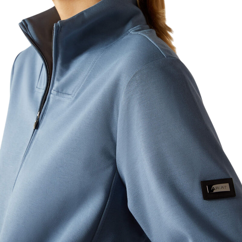 Ariat - Dames pull met ritskraag Montadale china blue | - Ohlala