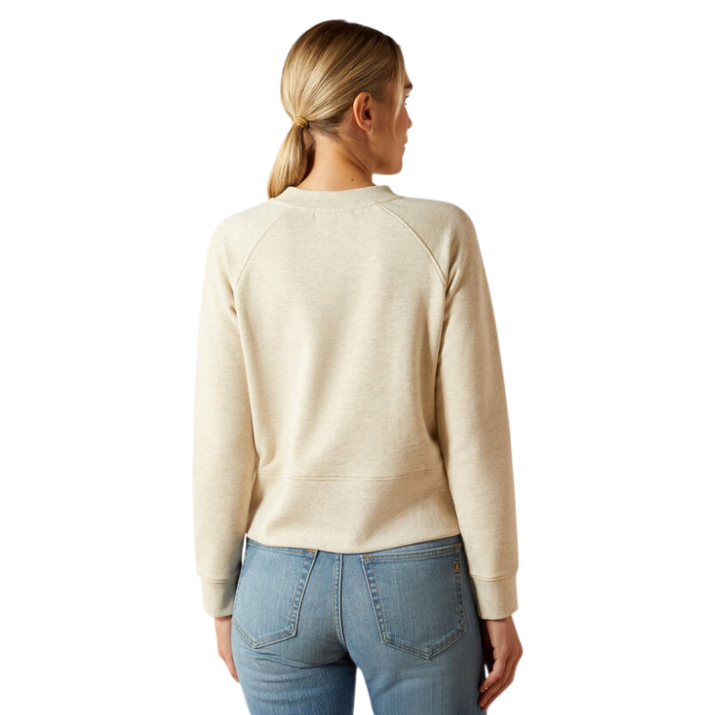 Ariat - Dames ronde hals sweater Martine pelican heather | - Ohlala