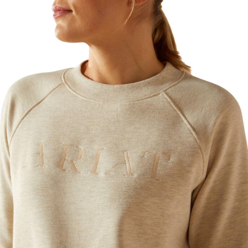 Ariat - Dames ronde hals sweater Martine pelican heather | - Ohlala