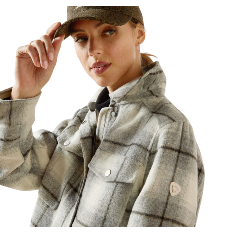 Ariat - Veste femme Warrington grey plaid | - Ohlala