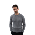 Harcour - Pull manches longues homme Arthur gris chiné | - Ohlala