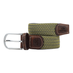 Billybelt - Ceinture tressée Budapest vert/ jaune | - Ohlala