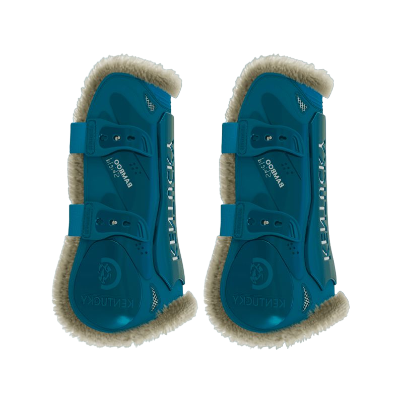 Kentucky Horsewear - Guêtres ouvertes mouton vegan Bamboo Elastic emeraude | - Ohlala