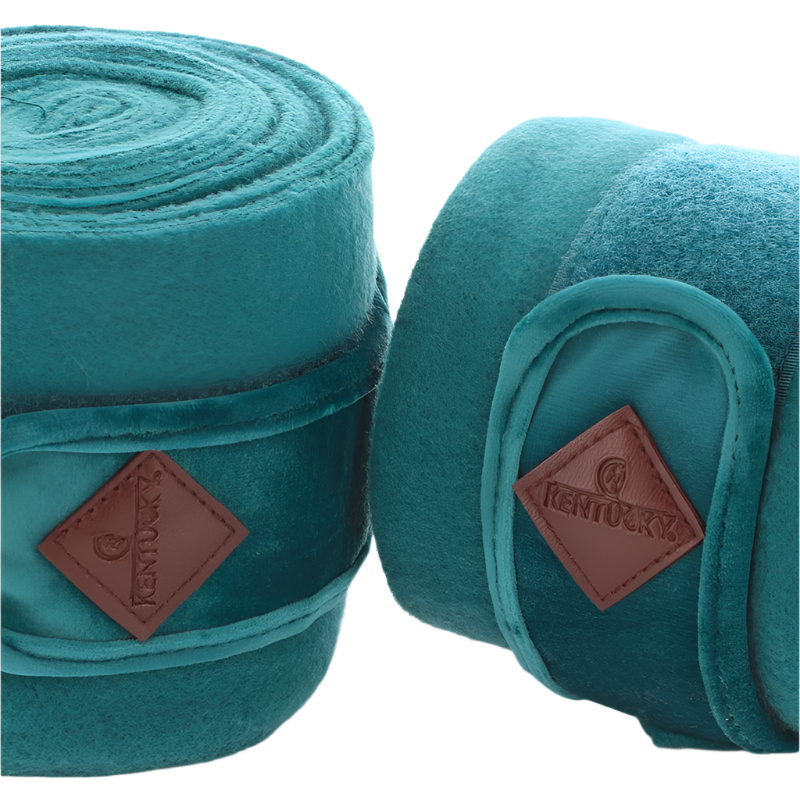 Kentucky Horsewear - Bandes de polo velvet émeraude (x4) | - Ohlala