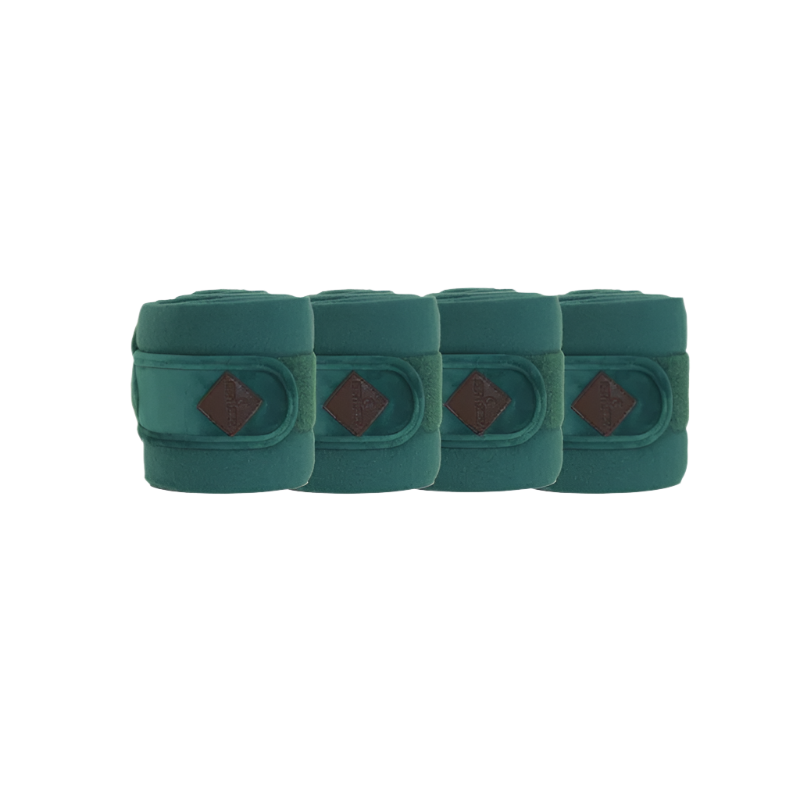 Kentucky Horsewear - Bandes de polo velvet vert foncé (x4) | - Ohlala