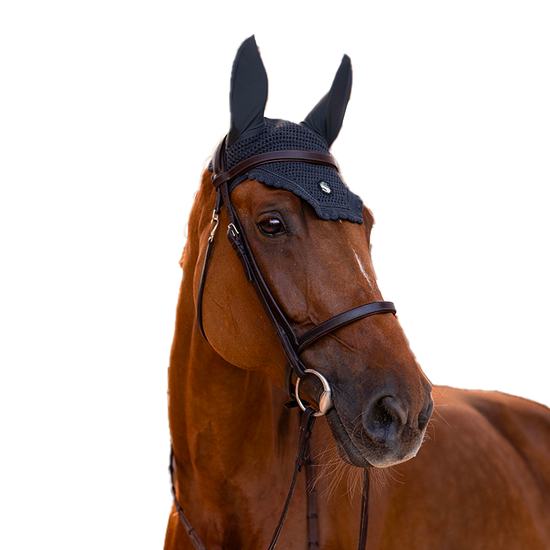 Samshield - Paardennet Flyshield embroidery antraciet | - Ohlala
