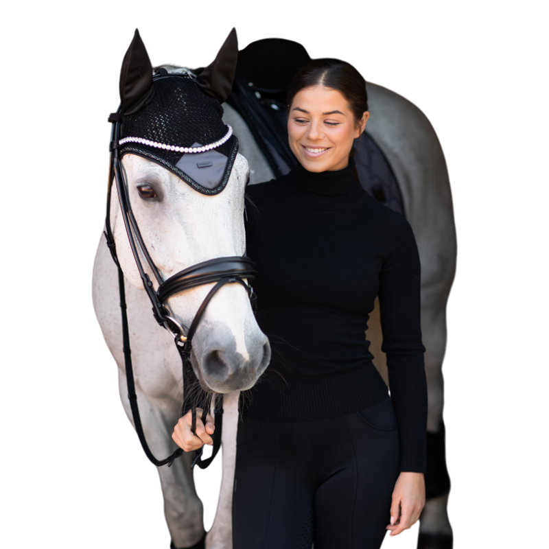 Equestrian Stockholm - Bonnet Winter Shadow noir | - Ohlala