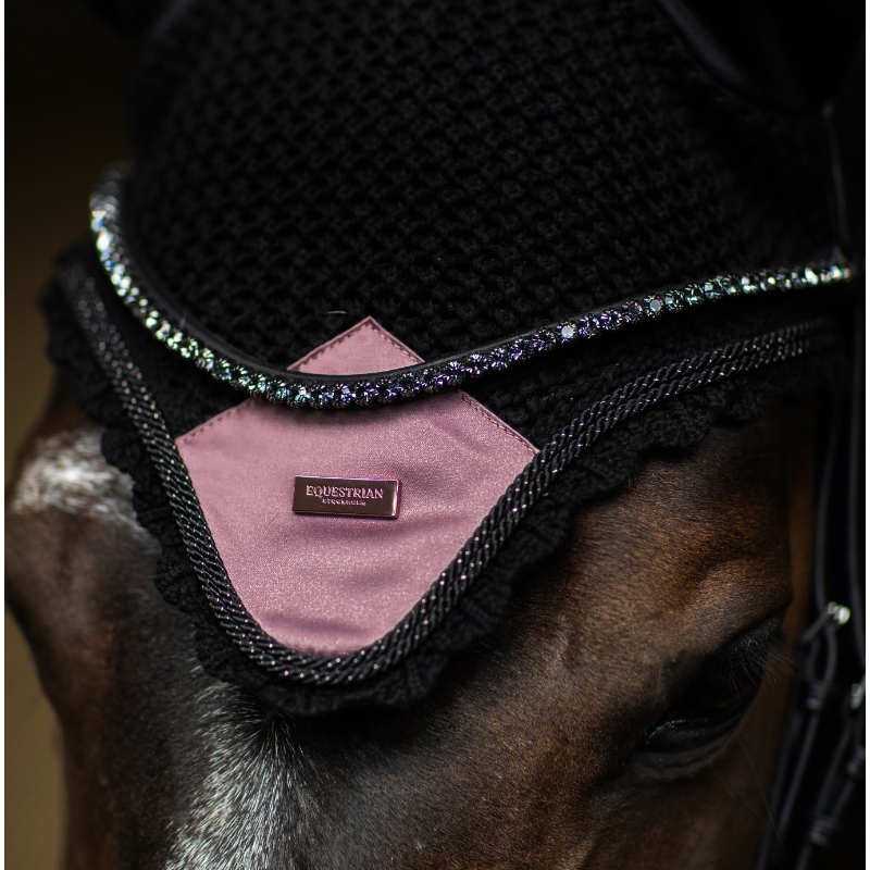 Equestrian Stockholm - Bonnet pour chevaux Black Blush noir