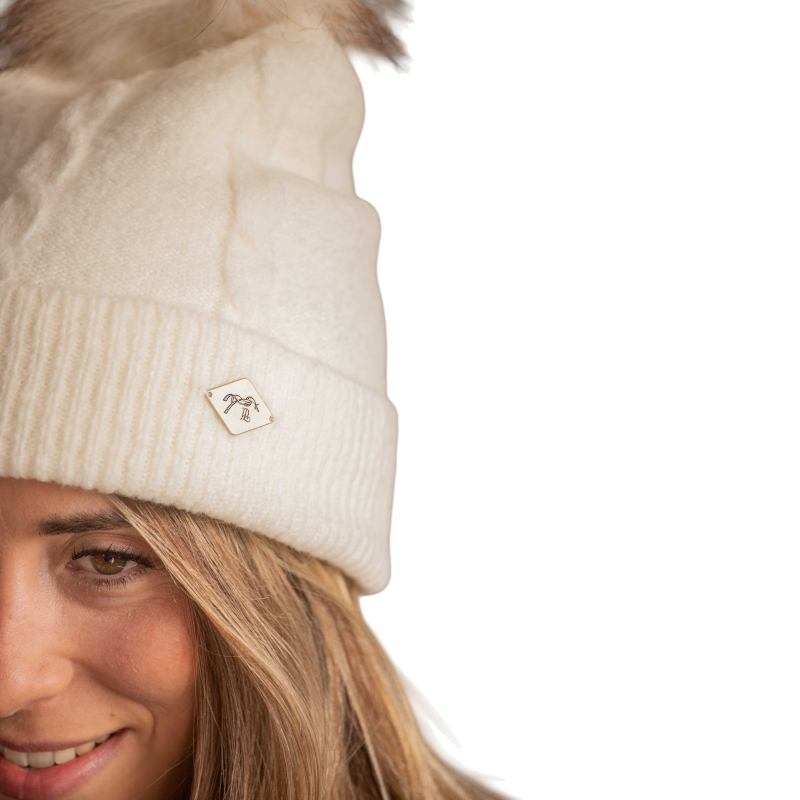Pénélope - Bonnet femme Michka blanc