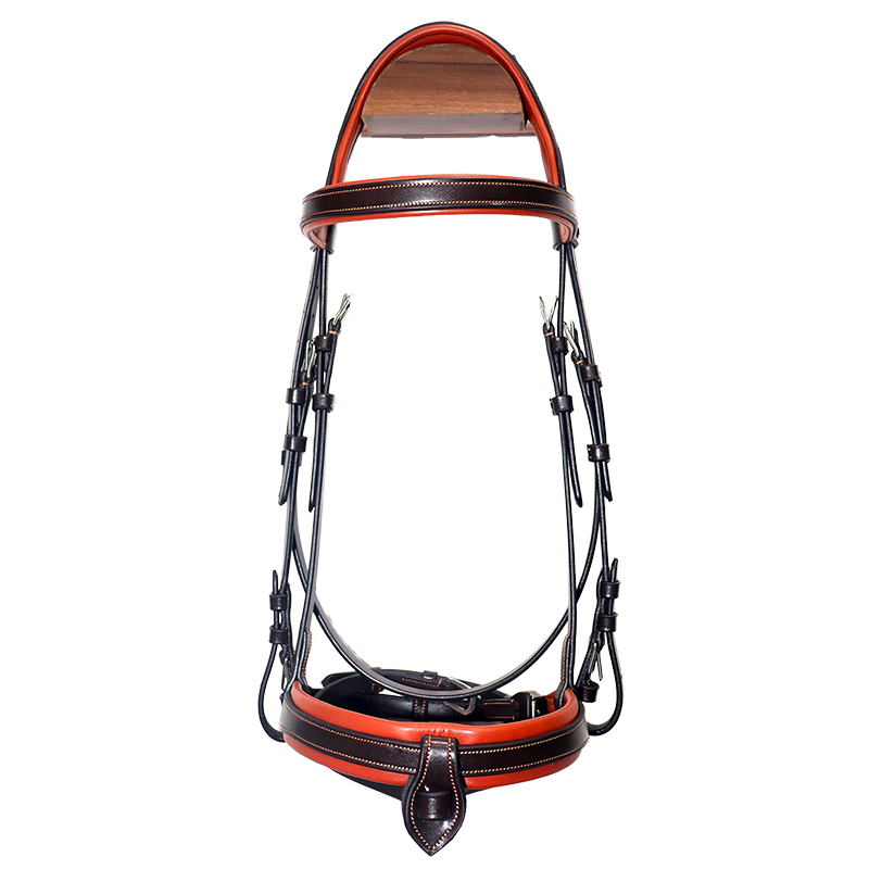 Canter - Bridon muserolle croisée Donatello marron/ newmarket