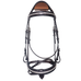 Canter - Bridon muserolle croisée Mylord marron/ argent