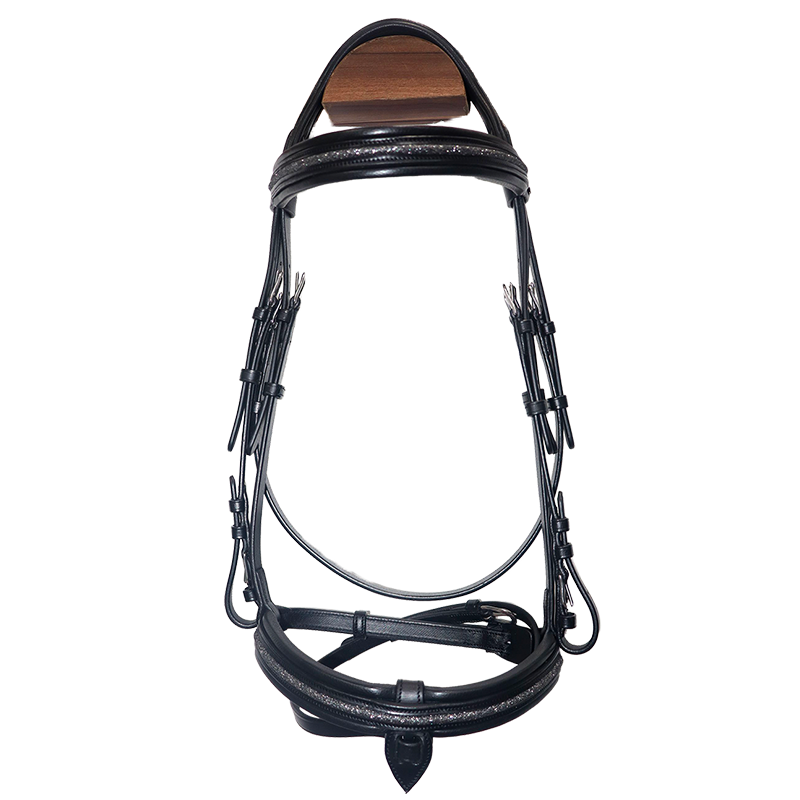 Canter - Bridon muserolle croisée Mylord noir/ gris