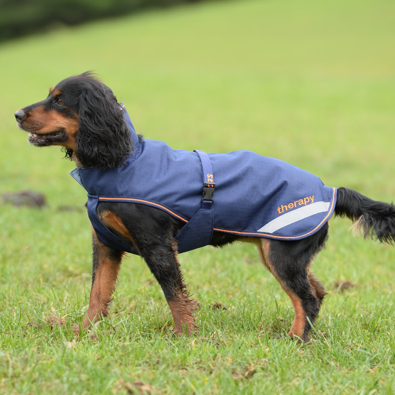Bucas - Couverture pour chien Therapy marine/ orange 150g
