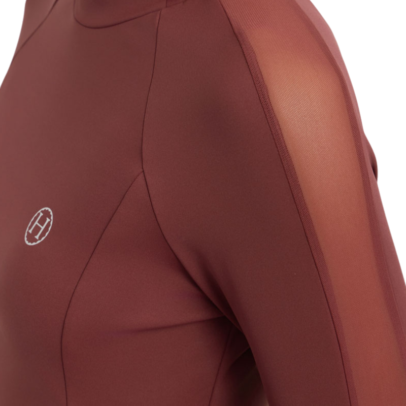 Harcour - T-shirt manches longues technique femme Calista vigne