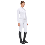 Cavalleria Toscana - Dames lange mouw wedstrijd polo wit | - Ohlala