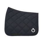 Cavalleria Toscana - Dressuurschabrak Diamond Quilted Jersey zwart met wit logo | - Ohlala