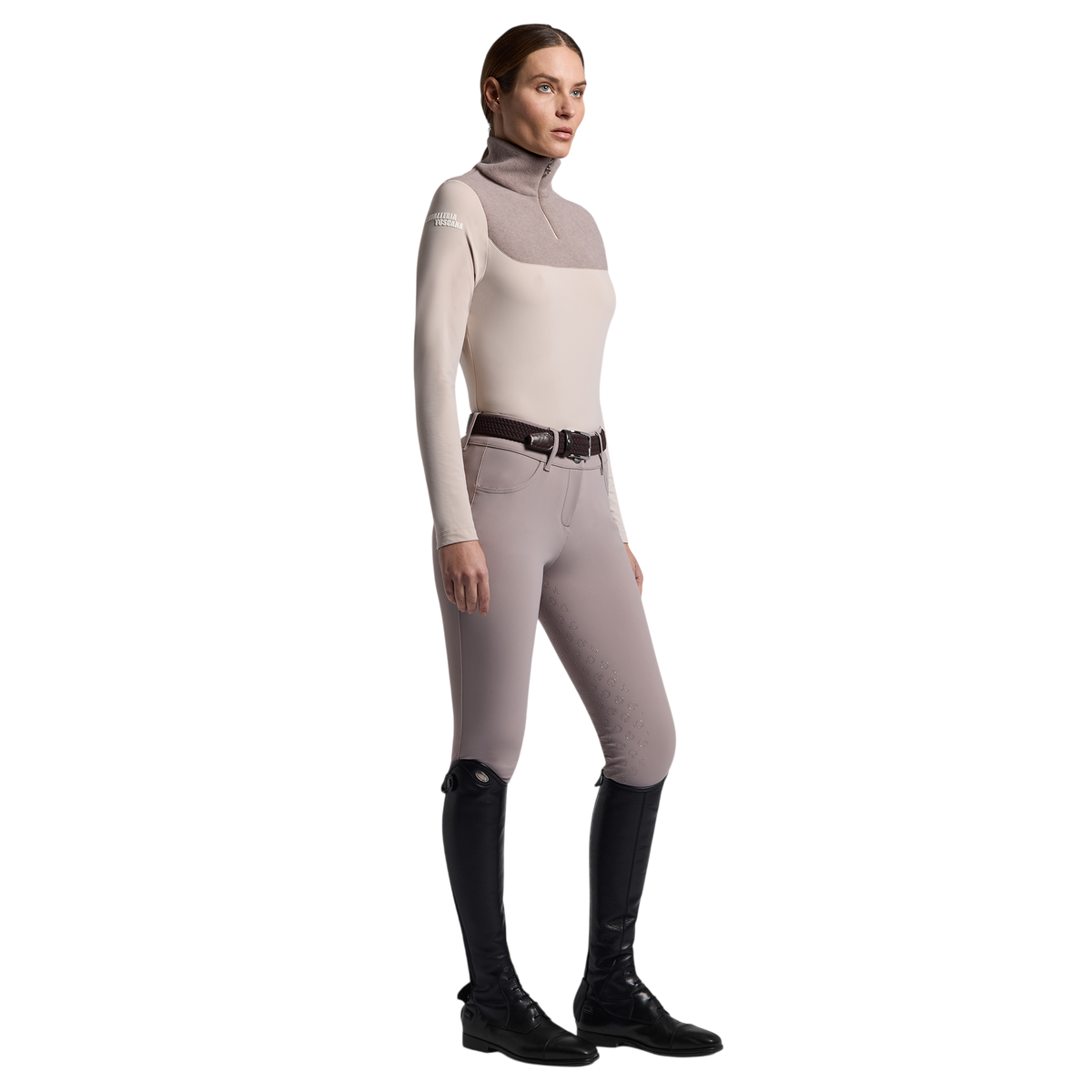 Cavalleria Toscana - Baselayer manches longues femme Warm Jersey vanille/ cypria