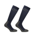 Cavalleria Toscana - Chaussettes d'équitation Jacquard Tech marine