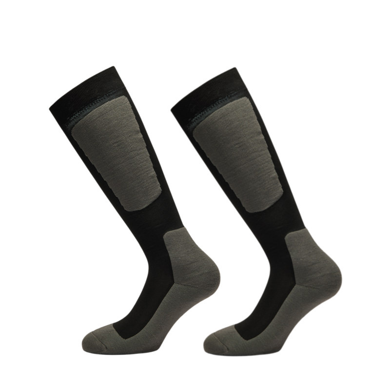 Cavalleria Toscana - Chaussettes d'équitation Jacquard Tech noir/ dark grey