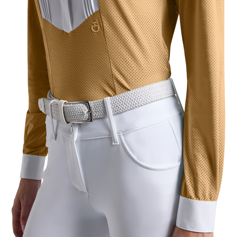 Cavalleria Toscana - Polo de concours manches longues femme Americain tan | - Ohlala